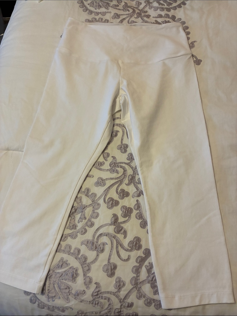 Women's White High-Waist Yoga Pants
